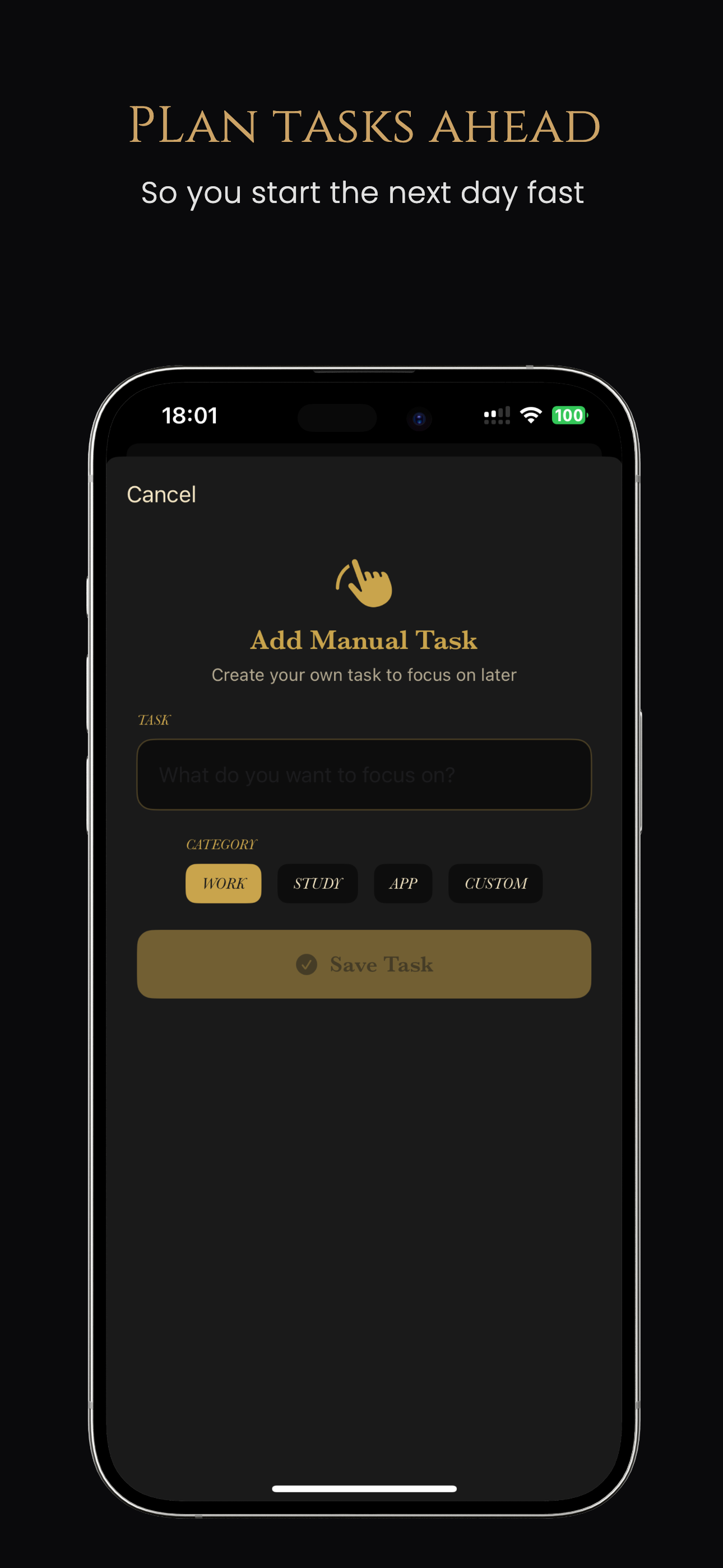 Plan Tasks Ahead