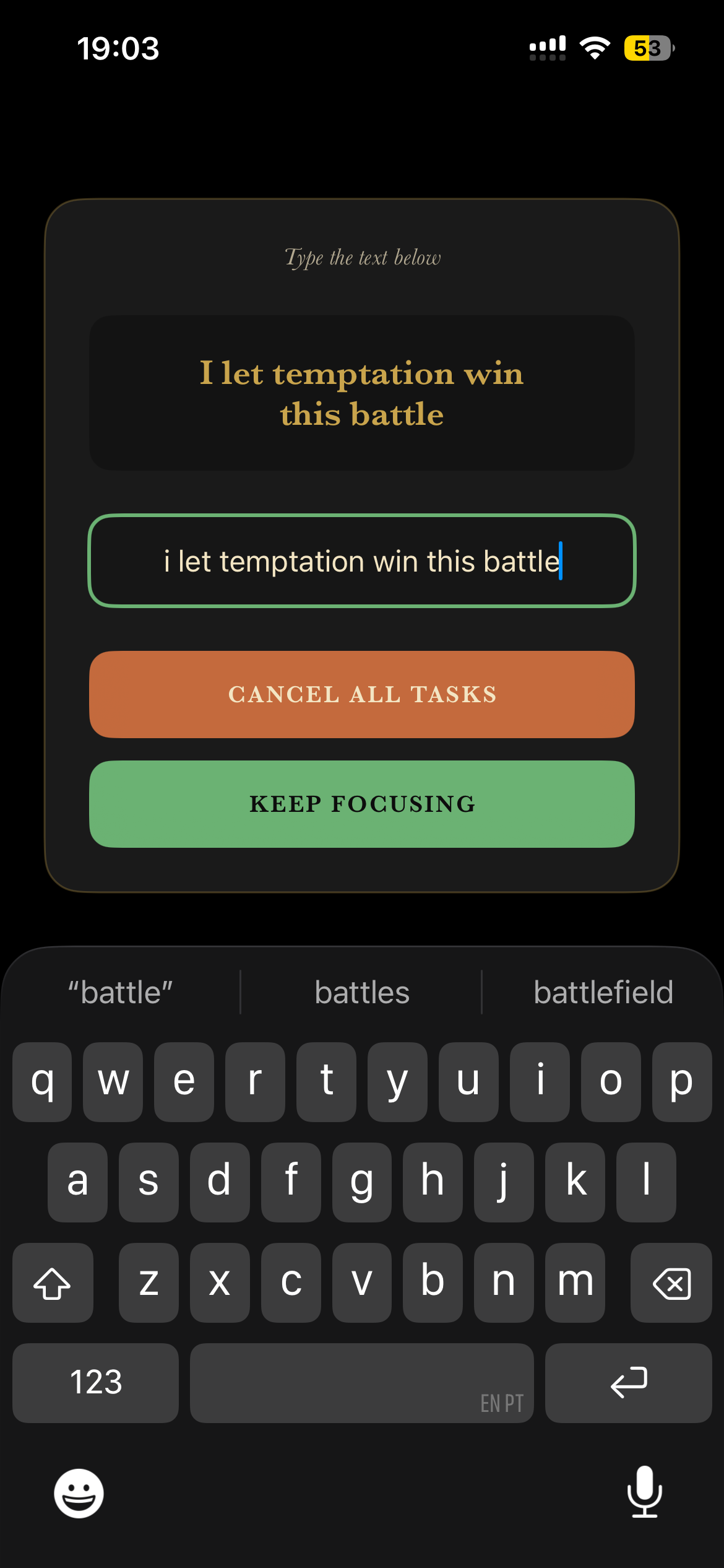 Anti-Quit - Type to Cancel