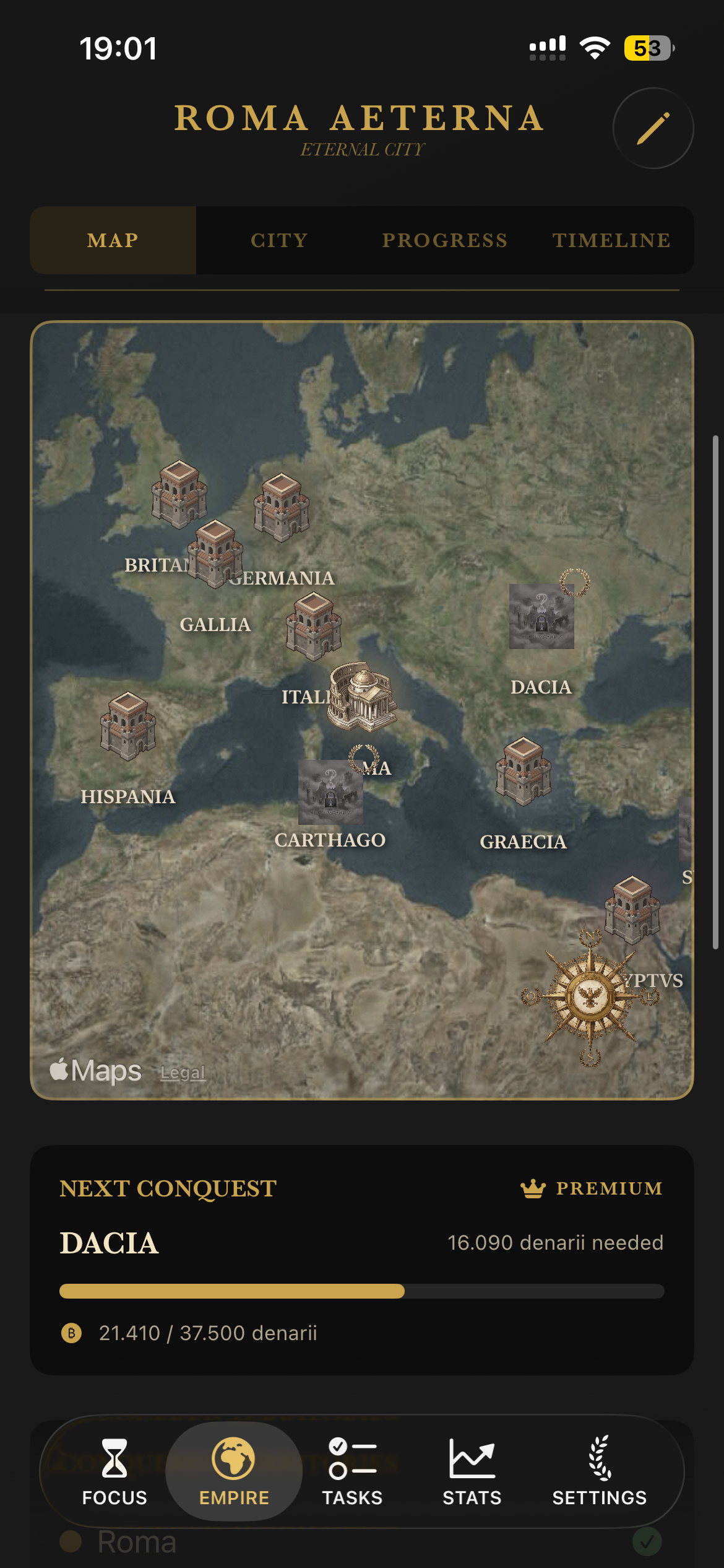 Empire Map - Next Conquest Dacia