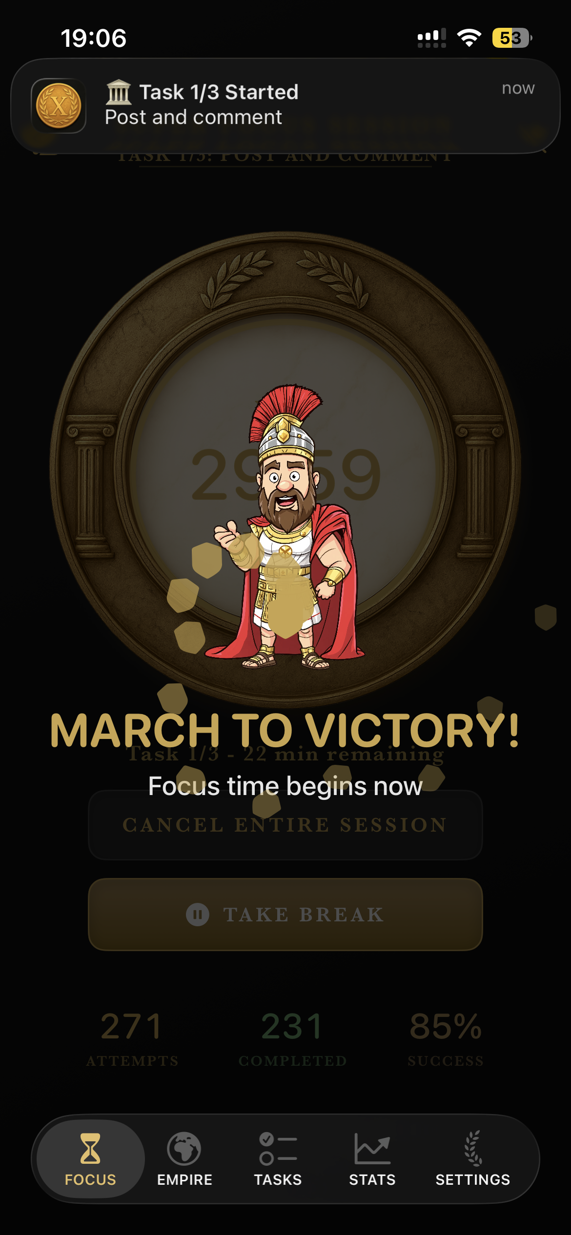 Focus Timer - March to Victory